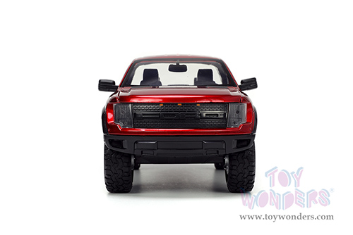 Jada Toys Just Trucks - Ford F-150 SVT Raptor Pickup Truck "Mickey Thompson Tires & Wheels" with Extra Wheels (2011, 1/24 scale diecast model car, Candy Red) 33854