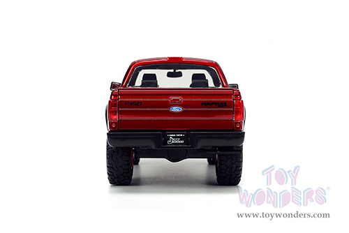 Jada Toys Just Trucks - Ford F-150 SVT Raptor Pickup Truck "Mickey Thompson Tires & Wheels" with Extra Wheels (2011, 1/24 scale diecast model car, Candy Red) 33854