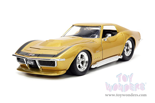 Jada Toys Bigtime Muscle - Chevrolet® Corvette® Stingray™ ZL-1 Hardtop (1969, 1/24 scale diecast model car, Gold) 33863