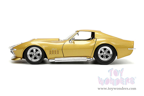 Jada Toys Bigtime Muscle - Chevrolet® Corvette® Stingray™ ZL-1 Hardtop (1969, 1/24 scale diecast model car, Gold) 33863