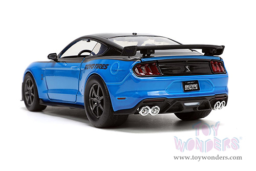 Jada Toys Bigtime Muscle - Ford Mustang Shelby® GT500® - Toyotires (2020, 1/24 scale diecast model car, Blue/Black) 33881