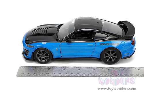 Jada Toys Bigtime Muscle - Ford Mustang Shelby® GT500® - Toyotires (2020, 1/24 scale diecast model car, Blue/Black) 33881
