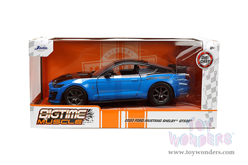 Jada Toys Bigtime Muscle - Ford Mustang Shelby® GT500® - Toyotires (2020, 1/24 scale diecast model car, Blue/Black) 33881