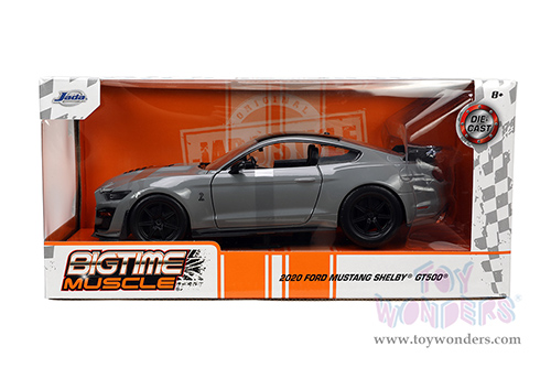 Jada Toys Bigtime Muscle - Ford Mustang Shelby&reg; GT500&reg; (2020, 1/24 scale diecast model car, Glossy Gray) 33931