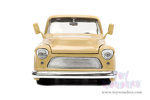 Jada Toys Just Trucks - Chevrolet&reg; Pickup and Extra Wheels (1955, 1/24 scale diecast model car, Tan/White Flames) 34024