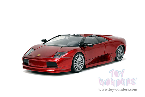 Jada Toys Hyper-Spec - Lamborghini Murciélago Roadster (1/24 scale diecast model car, Candy Red) 34029