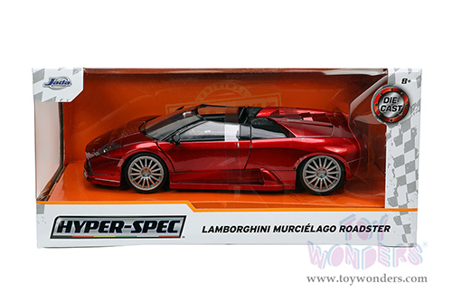 Jada Toys Hyper-Spec - Lamborghini Murciélago Roadster (1/24 scale diecast model car, Candy Red) 34029