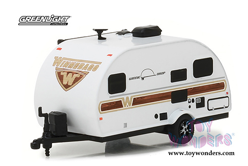 Greenlight - Hitched Homes Series 3 | Winnebago Winnie Drop 1710 (2017, 1/64 scale diecast model car, White/Brown) 34030E/48