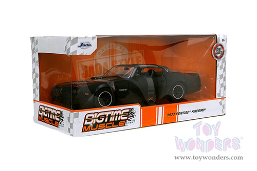 Jada Toys Bigtime Muscle - Pontiac&reg; Firebird&reg; T/A Trans am T-top (1977, 1/24 scale diecast model car, Matte Black) 34038/4