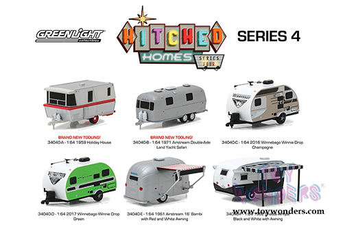 Greenlight - Hitched Homes Series 4 (1/64 scale diecast model car, Asstd.) 34040/48