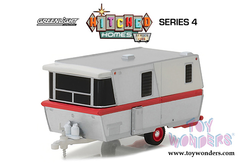 Greenlight - Hitched Homes Series 4 | Holiday House Travel Trailer (1959, 1/64 scale diecast model car, Silver) 34040A/48