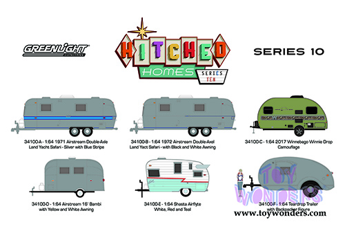 Greenlight - Hitched Homes Series 10 (1/64 scale diecast model car, Asstd.) 34100/48