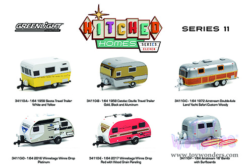 Greenlight - Hitched Homes Series 11 (1/64 scale diecast model car, Asstd.) 34110/48