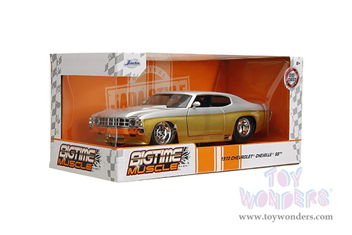 Jada Toys Bigtime Muscle - Chevrolet&reg; Chevelle&reg; SS Hardtop (1970, 1/24 scale diecast model car, Gold/Silver) 34116