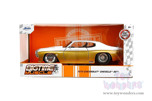 Jada Toys Bigtime Muscle - Chevrolet&reg; Chevelle&reg; SS Hardtop (1970, 1/24 scale diecast model car, Gold/Silver) 34116