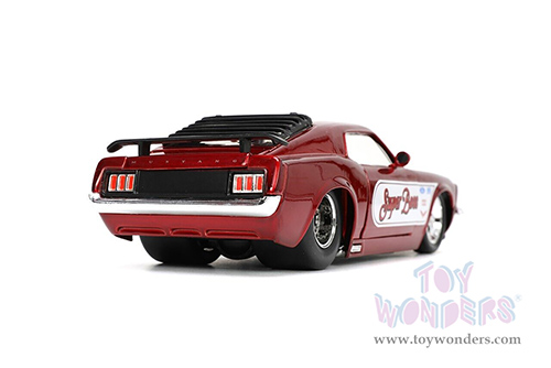 Jada Toys Bigtime Muscle - Ford Mustang Boss 429 "Super Boss" (1970, 1/24 scale diecast model car, Candy Red/White Stripes) 34118