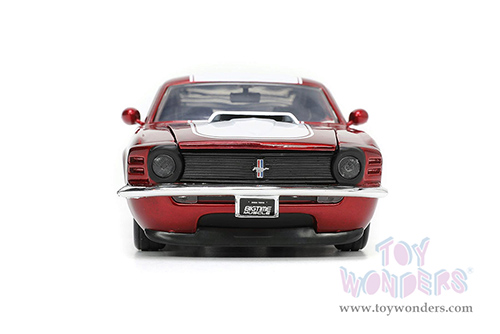 Jada Toys Bigtime Muscle - Ford Mustang Boss 429 "Super Boss" (1970, 1/24 scale diecast model car, Candy Red/White Stripes) 34118