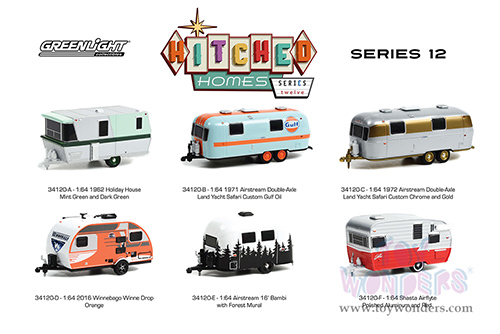 Greenlight - Hitched Homes Series 12 (1/64 scale diecast model car, Asstd.) 34120/48