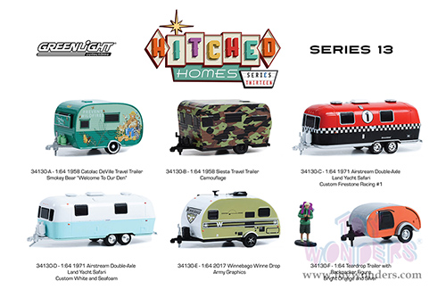 Greenlight - Hitched Homes Series 13 (1/64 scale diecast model car, Asstd.) 34130/48