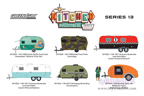 Greenlight - Hitched Homes Series 13 (1/64 scale diecast model car, Asstd.) 34130/48