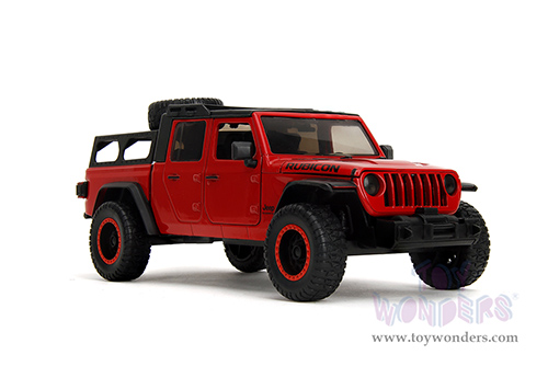 Jada Toys Just Trucks - Jeep® Gladiator Rubicon Pickup Truck with Roof Rack with Extra Wheels (2020, 1/24 scale diecast model car, Red) 34190