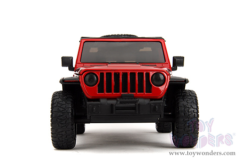 Jada Toys Just Trucks - Jeep® Gladiator Rubicon Pickup Truck with Roof Rack with Extra Wheels (2020, 1/24 scale diecast model car, Red) 34190