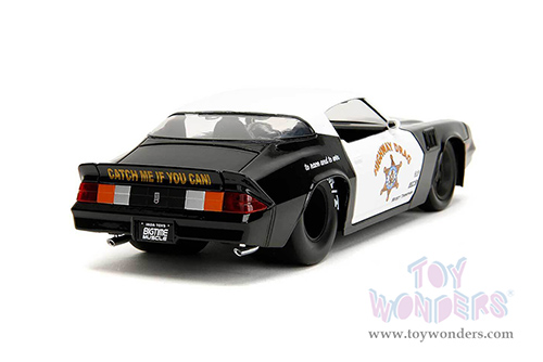 Jada Toys Bigtime Muscle - Chevrolet® Camaro® Z28 "Highway Drag" Police (1979, 1/24 scale diecast model car, Black/White) 34203/4