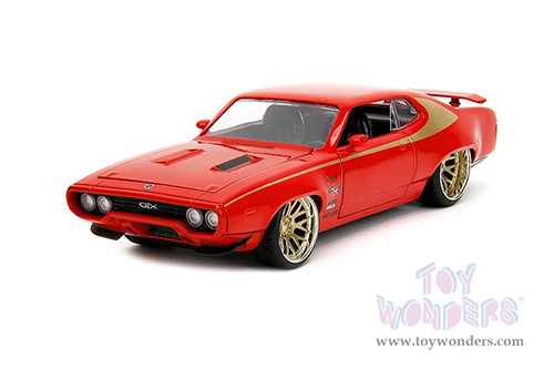 Jada Toys Bigtime Muscles - Plymouth GTX Hardtop (1972, 1/24 scale diecast model car, Red/Gold) 34206/4