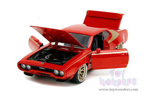 Jada Toys Bigtime Muscles - Plymouth GTX Hardtop (1972, 1/24 scale diecast model car, Red/Gold) 34206/4