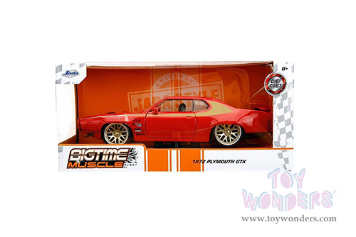 Jada Toys Bigtime Muscles - Plymouth GTX Hardtop (1972, 1/24 scale diecast model car, Red/Gold) 34206/4