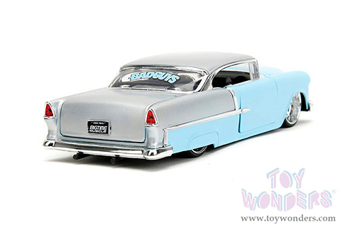 Jada Toys Bigtime Muscle - Chevrolet® Bel Air® "Bad Guys" Hardtop (1955, 1/24 scale diecast model car, Light Blue/Silver) 34207/4