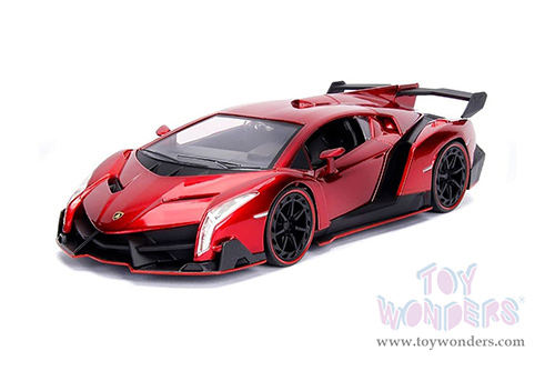 Jada Toys Hyper-Spec - Lamborghini Veneno Hardtop (1/24 scale diecast model car, Red/Black) 34212/4