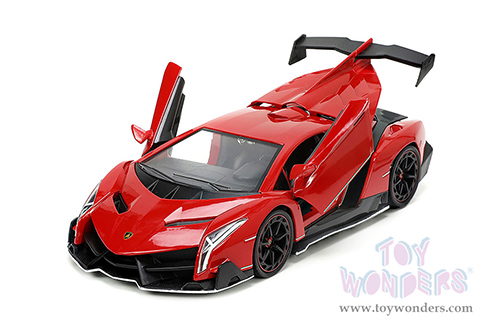 Jada Toys Hyper-Spec - Lamborghini Veneno Hardtop (1/24 scale diecast model car, Red/Black) 34212/4