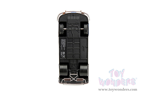 Jada Toys - Volkswagen Bus "Punch Buggy" Pickup Truck (1963, 1/24 scale diecast model car, Matte Black/Blue Top/Blue flames) 34232/4