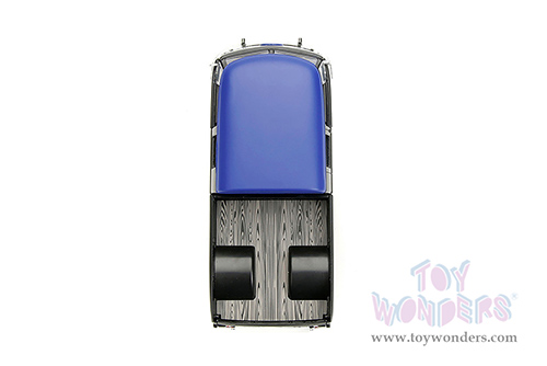 Jada Toys - Volkswagen Bus "Punch Buggy" Pickup Truck (1963, 1/24 scale diecast model car, Matte Black/Blue Top/Blue flames) 34232/4