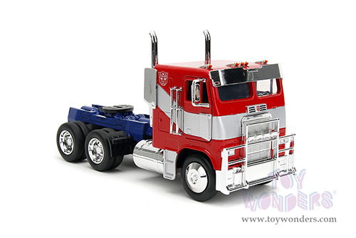 Jada Toys - Hollywood Rides | TRANSFORMERS 7 Optimus Prime® Tractor Truck "Rise of the Beasts" (1/24, diecast model car, Red/Blue with Silver Stripes) 34262/4