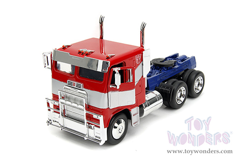 Jada Toys - Hollywood Rides | TRANSFORMERS 7 Optimus Prime® Tractor Truck "Rise of the Beasts" (1/24, diecast model car, Red/Blue with Silver Stripes) 34262/4
