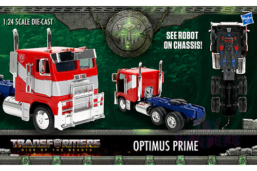 Jada Toys - Hollywood Rides | TRANSFORMERS 7 Optimus Prime® Tractor Truck "Rise of the Beasts" (1/24, diecast model car, Red/Blue with Silver Stripes) 34262/4