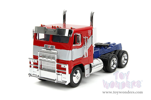 Jada Toys - Hollywood Rides | TRANSFORMERS 7 Optimus Prime® Tractor Truck "Rise of the Beasts" (1/24, diecast model car, Red/Blue with Silver Stripes) 34262/4