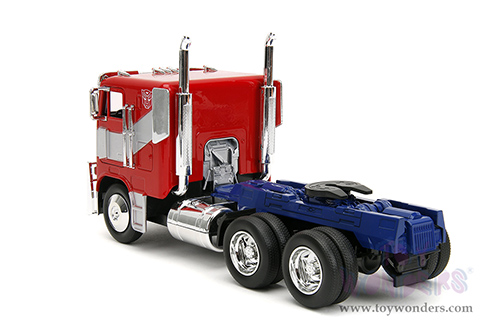 Jada Toys - Hollywood Rides | TRANSFORMERS 7 Optimus Prime® Tractor Truck "Rise of the Beasts" (1/24, diecast model car, Red/Blue with Silver Stripes) 34262/4