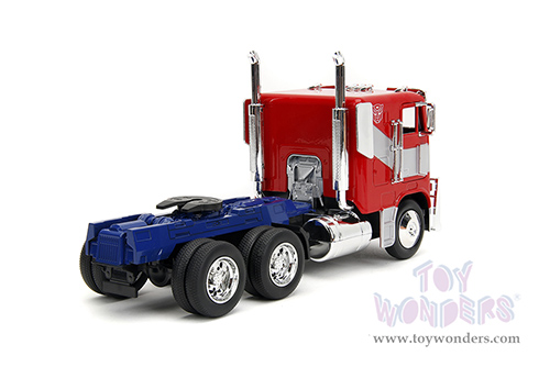 Jada Toys - Hollywood Rides | TRANSFORMERS 7 Optimus Prime® Tractor Truck "Rise of the Beasts" (1/24, diecast model car, Red/Blue with Silver Stripes) 34262/4