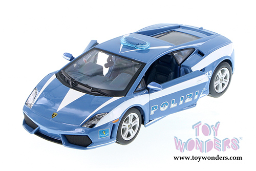 Showcasts Collectibles - Lamborghini Gallardo LP 560-4 Polizia Hardtop (1/24 scale diecast model car, Blue/White) 34299