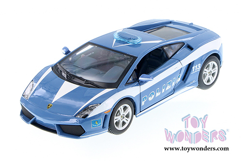 Showcasts Collectibles - Lamborghini Gallardo LP 560-4 Polizia Hardtop (1/24 scale diecast model car, Blue/White) 34299