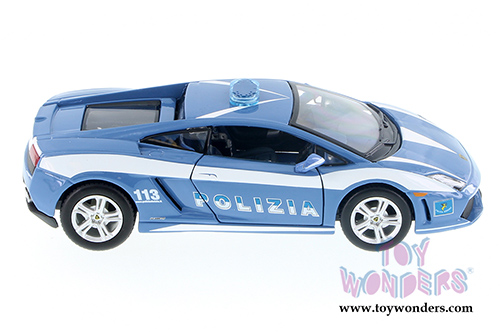Showcasts Collectibles - Lamborghini Gallardo LP 560-4 Polizia Hardtop (1/24 scale diecast model car, Blue/White) 34299