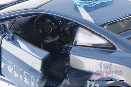 Showcasts Collectibles - Lamborghini Gallardo LP 560-4 Polizia Hardtop (1/24 scale diecast model car, Blue/White) 34299