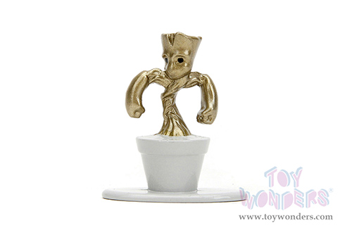 Jada Toys - Hollywood Rides | Marvel Guardians of the Galaxy Ford Bronco with Groot Diecast Figure (1973, 1/32, diecast model car, Gold/White) 34415/12