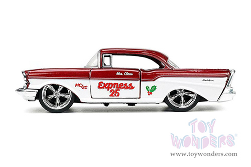 Jada Toys Holiday Rides - Mr. & Mrs. Santa Claus Twin Pack (1/32 scale diecast model car, Red) 34441