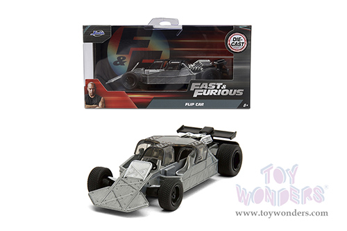 Jada Toys Fast & Furious - Flip Car F6 (1/32 scale diecast model car, Raw Metal) 34445