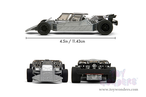 Jada Toys Fast & Furious - Flip Car F6 (1/32 scale diecast model car, Raw Metal) 34445