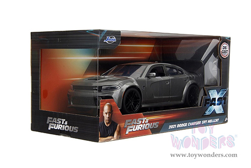 Jada Toys Fast & Furious - Dodge Charger SRT Hellcat "Fast X" (2021, 1/24 scale diecast model car, Gray) 34472